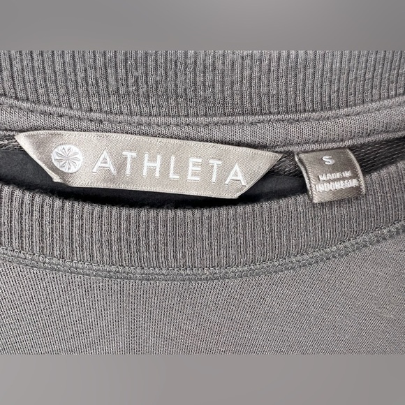 Athleta Criss Cross Sweatshirt Dress in Taupe/Gray Size small - Picture 4 of 7